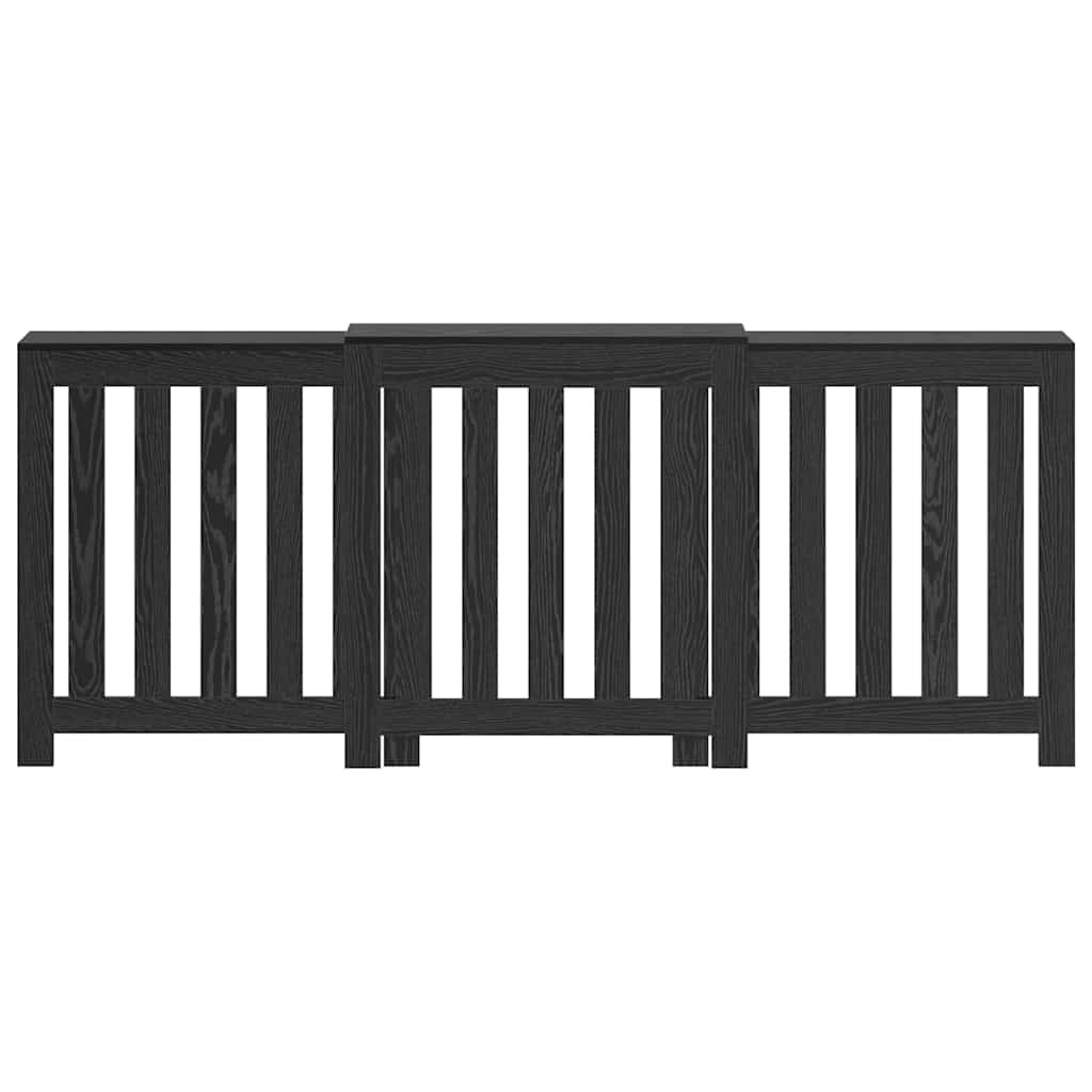 VidaXL Radiatorafdekking Zwart Eiken 205 x 21.5 x 83.5 cm