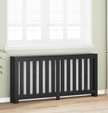 VidaXL Radiatorafdekking Zwart Eiken 175 x 20 x 82 cm