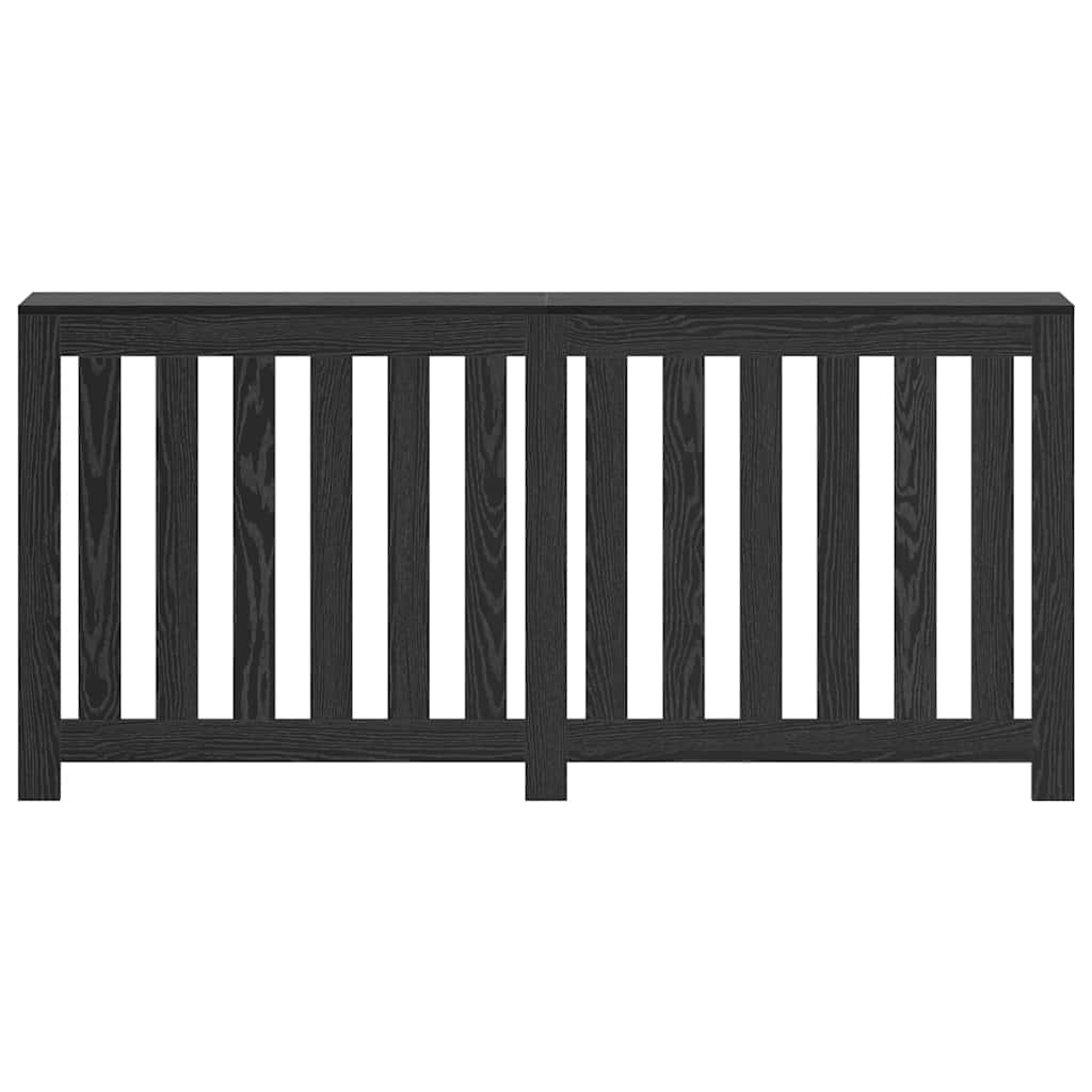 VidaXL Radiatorafdekking Zwart Eiken 175 x 20 x 82 cm