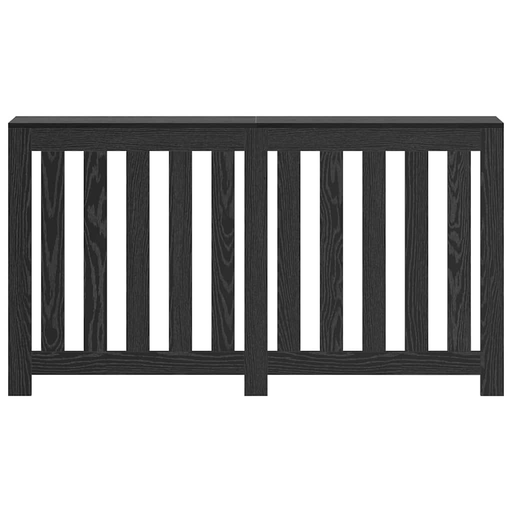 VidaXL Radiatorafdekking Zwart Eiken 149 x 20 x 82 cm