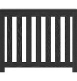 VidaXL Radiatorafdekking Zwart Eiken 104 x 20 x 82 cm