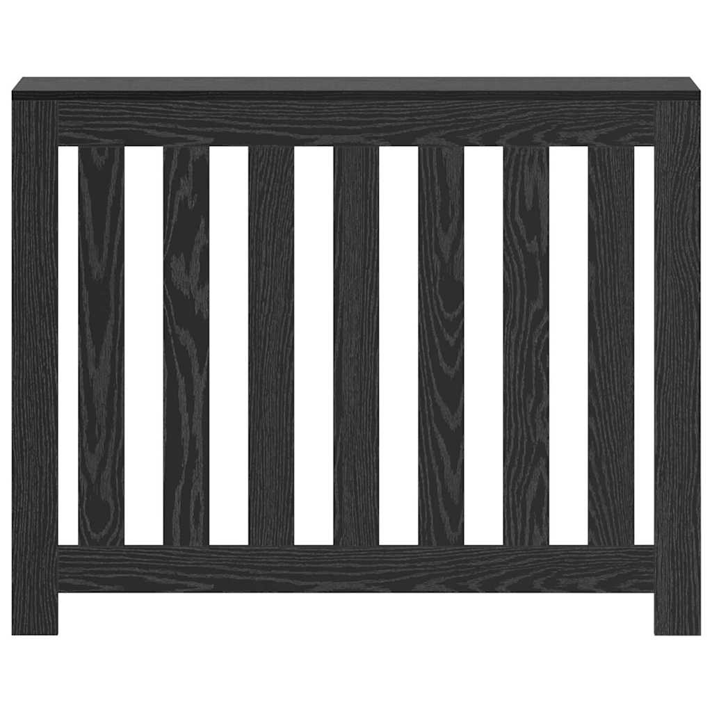 VidaXL Radiatorafdekking Zwart Eiken 104 x 20 x 82 cm