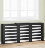VidaXL Radiatorafdekking Zwart Eiken 205 x 21.5 x 83.5 cm