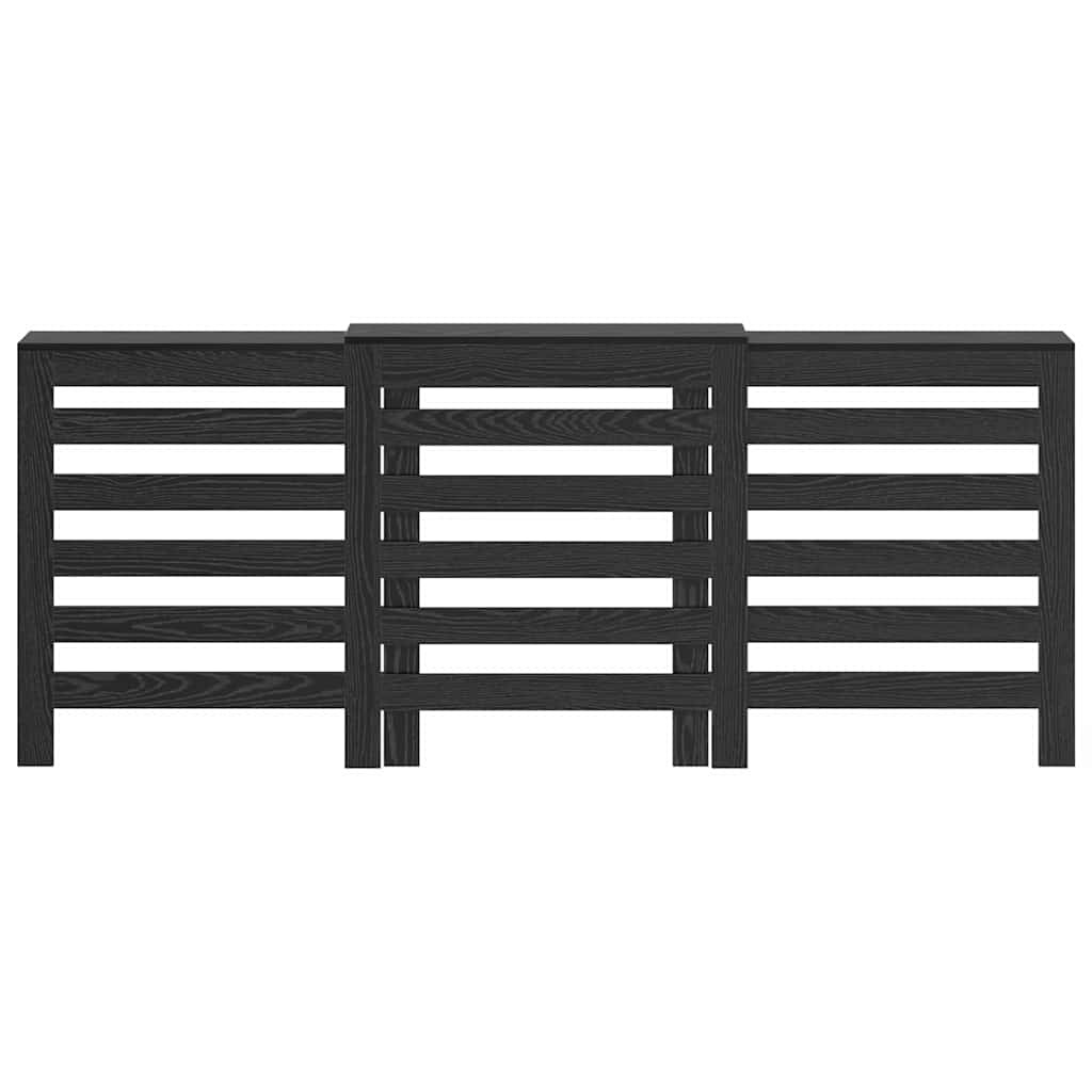 VidaXL Radiatorafdekking Zwart Eiken 205 x 21.5 x 83.5 cm