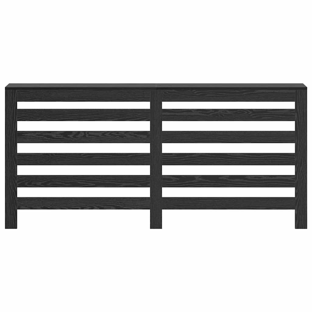 VidaXL Radiatorafdekking Zwart Eiken 175 x 20 x 82 cm