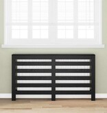 VidaXL Radiatorafdekking Zwart Eiken 149 x 20 x 82 cm