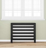 VidaXL Radiatorafdekking Zwart Eiken 104 x 20 x 82 cm