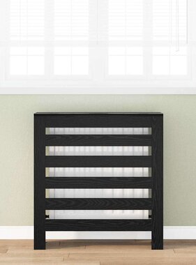 VidaXL Radiatorafdekking Zwart Eiken 78 x 20 x 82 cm