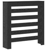 VidaXL Radiatorafdekking Zwart Eiken 78 x 20 x 82 cm