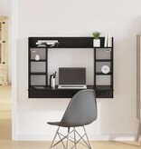 VidaXL Aan de muur bevestigd bureau Zwart eiken 105 x 48 x 75 cm