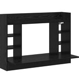 VidaXL Aan de muur bevestigd bureau Zwart eiken 105 x 48 x 75 cm