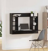 VidaXL Aan de muur bevestigd bureau Zwart eiken 105 x 48 x 75 cm
