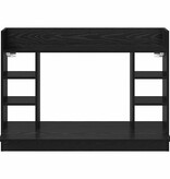 VidaXL Aan de muur bevestigd bureau Zwart eiken 105 x 48 x 75 cm