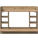 VidaXL Aan de muur bevestigd bureau met plank artisanaal eikenkleurig