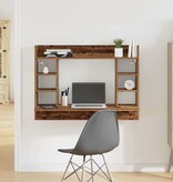 VidaXL Aan de muur bevestigd bureau Oud hout 105 x 48 x 75 cm