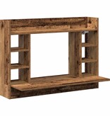 VidaXL Aan de muur bevestigd bureau Oud hout 105 x 48 x 75 cm