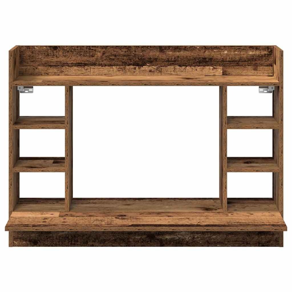 VidaXL Aan de muur bevestigd bureau Oud hout 105 x 48 x 75 cm