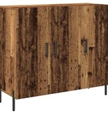 VidaXL Dressoir Oud hout 90 x 34 x 80 cm Bewerkt hout