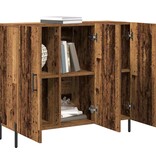 VidaXL Dressoir Oud hout 90 x 34 x 80 cm Bewerkt hout