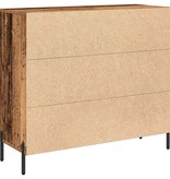 VidaXL Dressoir Oud hout 90 x 34 x 80 cm Bewerkt hout