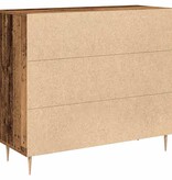 VidaXL Dressoir Oud hout 90 x 34 x 80 cm Bewerkt hout