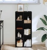 VidaXL Boekenkast Zwart eiken 50 x 25 x 105 cm Bewerkt hout