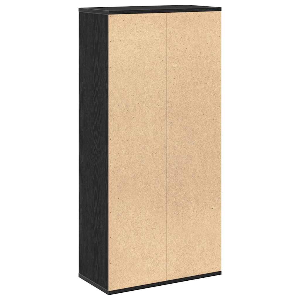 VidaXL Boekenkast Zwart eiken 50 x 25 x 105 cm Bewerkt hout