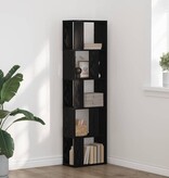 VidaXL Boekenkast Zwart eiken 45 x 23.5 x 162.5 cm Bewerkt hout