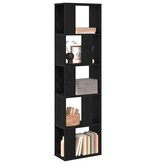 VidaXL Boekenkast Zwart eiken 45 x 23.5 x 162.5 cm Bewerkt hout