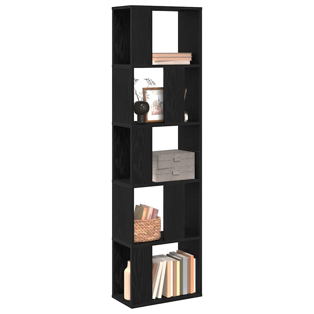VidaXL Boekenkast Zwart eiken 45 x 23.5 x 162.5 cm Bewerkt hout