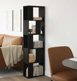 VidaXL Boekenkast Zwart eiken 45 x 23.5 x 162.5 cm Bewerkt hout