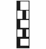 VidaXL Boekenkast Zwart eiken 45 x 23.5 x 162.5 cm Bewerkt hout