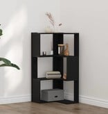 VidaXL Hoekboekenkast Zwart eiken 50 x 50 x 102 cm Bewerkt hout