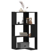 VidaXL Hoekboekenkast Zwart eiken 50 x 50 x 102 cm Bewerkt hout