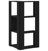 VidaXL Hoekboekenkast Zwart eiken 50 x 50 x 102 cm Bewerkt hout