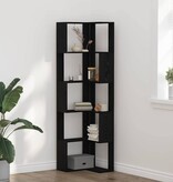 VidaXL Hoekboekenkast Zwart eiken 50 x 50 x 179 cm Bewerkt hout