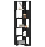 VidaXL Hoekboekenkast Zwart eiken 50 x 50 x 179 cm Bewerkt hout