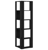 VidaXL Hoekboekenkast Zwart eiken 50 x 50 x 179 cm Bewerkt hout