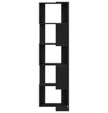 VidaXL Hoekboekenkast Zwart eiken 50 x 50 x 179 cm Bewerkt hout