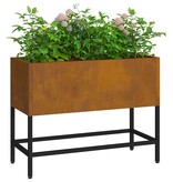 VidaXL Verhoogde Tuin Plantbak Roestig 60 x 26 x 45 cm Cortenstaal