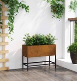 VidaXL Verhoogde Tuin Plantbak Roestig 60 x 26 x 45 cm Cortenstaal