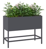 VidaXL Verhoogde Tuin Plantbak Antraciet 60 x 26 x 45 cm Staal