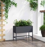 VidaXL Verhoogde Tuin Plantbak Antraciet 60 x 26 x 45 cm Staal
