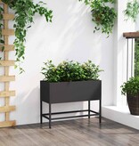 VidaXL Verhoogde Tuin Plantbak Zwart 60 x 26 x 45 cm Staal