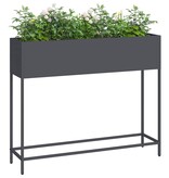 VidaXL Verhoogde Tuin Plantbak Antraciet 100 x 26 x 82 cm Staal