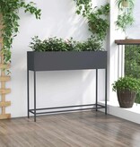 VidaXL Verhoogde Tuin Plantbak Antraciet 100 x 26 x 82 cm Staal