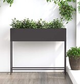 VidaXL Verhoogde Tuin Plantbak Zwart 100 x 26 x 82 cm Staal
