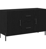 VidaXL Dressoir met lade Zwart eiken 100 x 36 x 60 cm Bewerkt hout