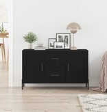 VidaXL Dressoir met lade Zwart eiken 100 x 36 x 60 cm Bewerkt hout