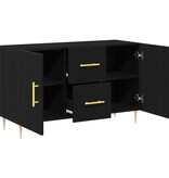 VidaXL Dressoir met lade Zwart eiken 100 x 36 x 60 cm Bewerkt hout